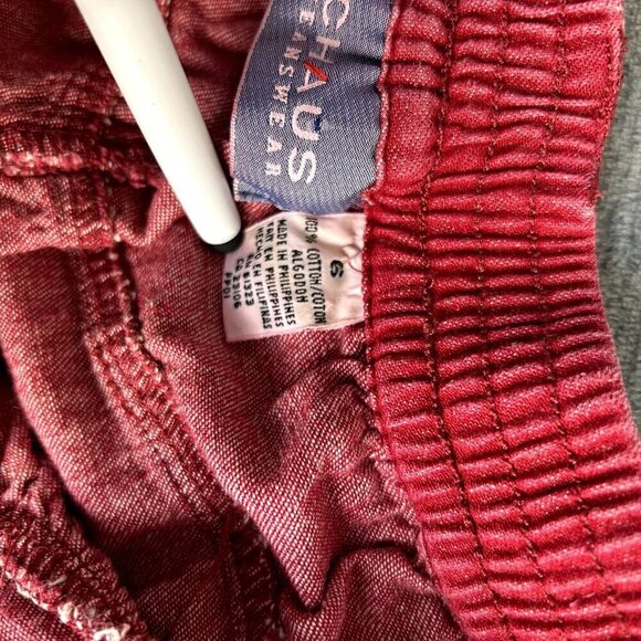 Vintage Chaus Womens SZ 6 Midi Red Button Front Denim Skirt Western Cowgirl 90's - Picture 7 of 9